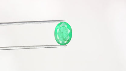 2.42 CT 10.57 MM Big Oval Shape Natural Green Emerald Loose Galaxy Gemstone For Proposal Ring