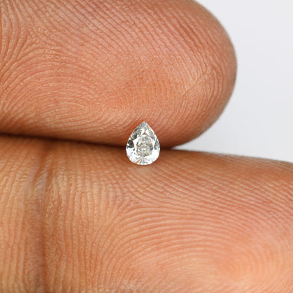 0.16 CT Pear Cut Salt and Pepper Loose Diamond - Ideal for Engagement Rings & Custom Jewelry - JayKrishna Diamond