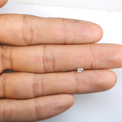 0.16 CT Pear Cut Salt and Pepper Loose Diamond - Ideal for Engagement Rings & Custom Jewelry - JayKrishna Diamond