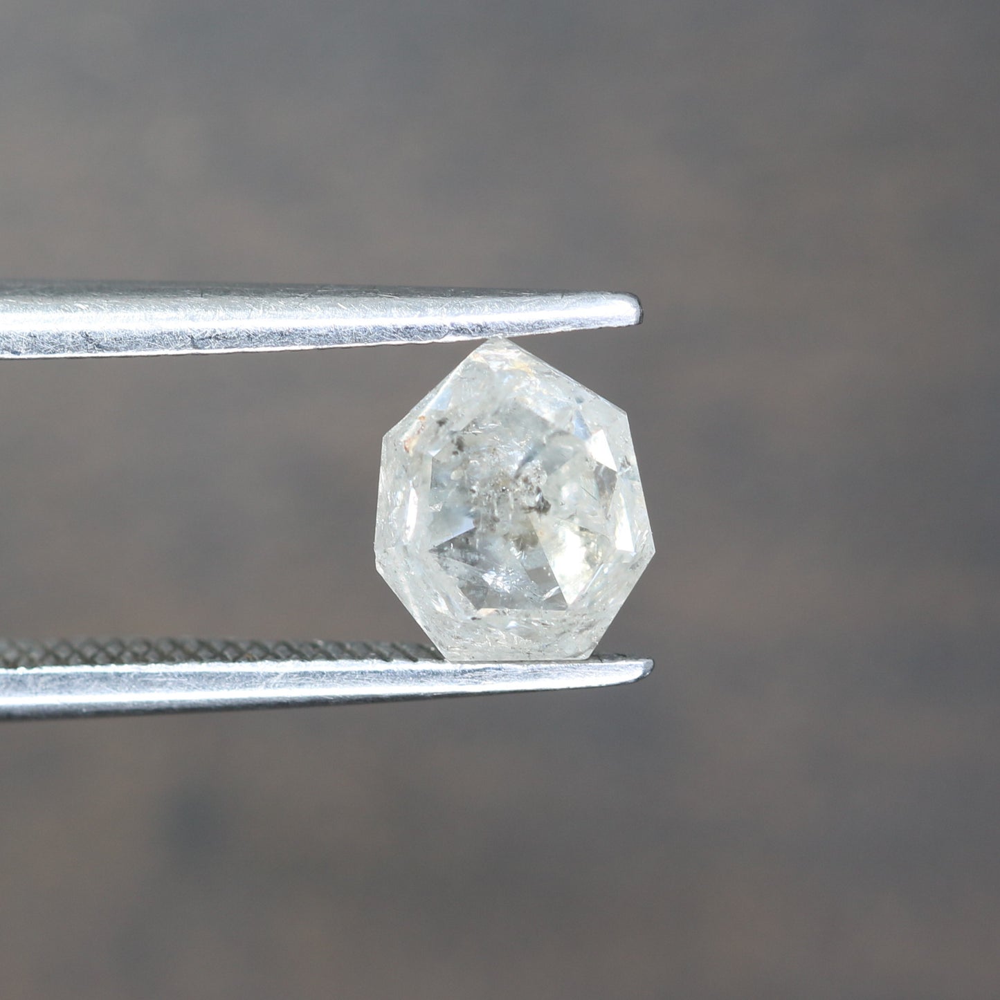 1.14 Carat Geometric Shape Natural Loose Salt And Pepper Diamond Ring