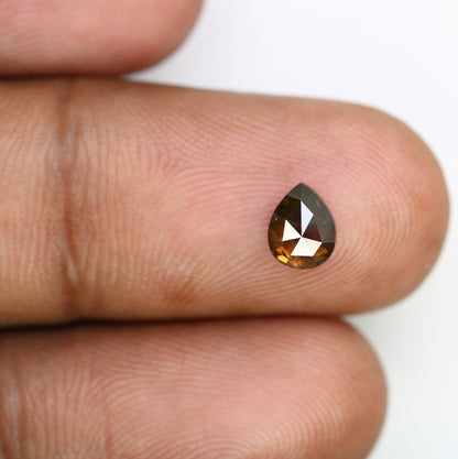 0.86 Carat 6.5MM Pear Shaped Loose Fancy Brown Diamond For Galaxy Ring - JayKrishna Diamond