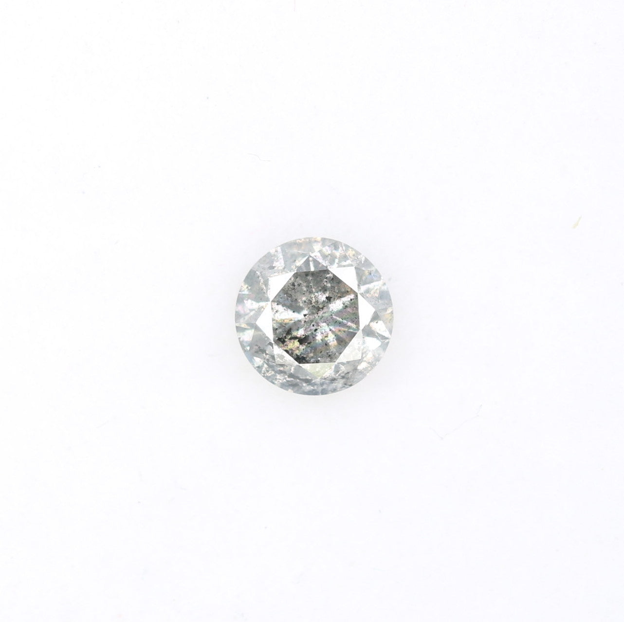 Unique 0.40 CT Salt & Pepper Round Brilliant Cut Diamond | Perfect for Engagement Rings | 4.60 x 2.90 MM - JayKrishna Diamond