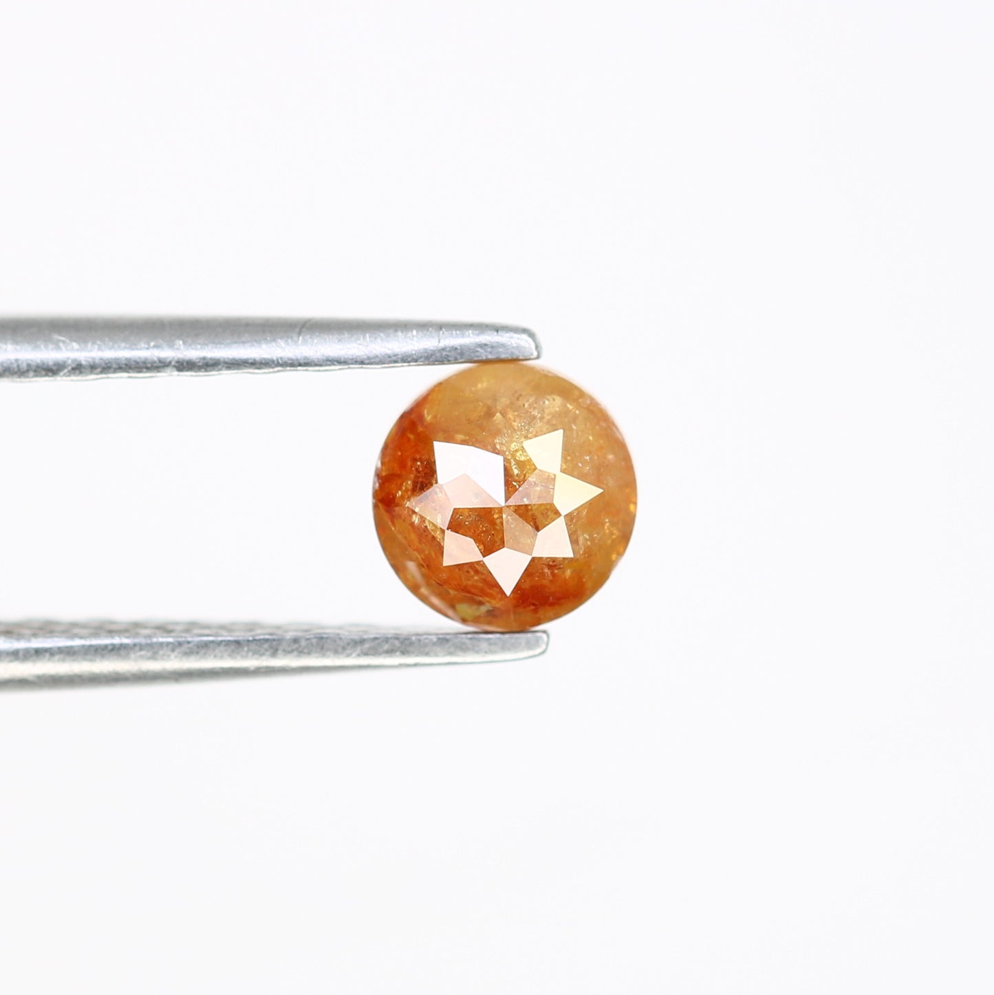 0.67 CT Natural Orange Round Rose Cut Diamond for Promise Ring - Unique Gemstone for Custom Jewelry Designs - JayKrishna Diamond